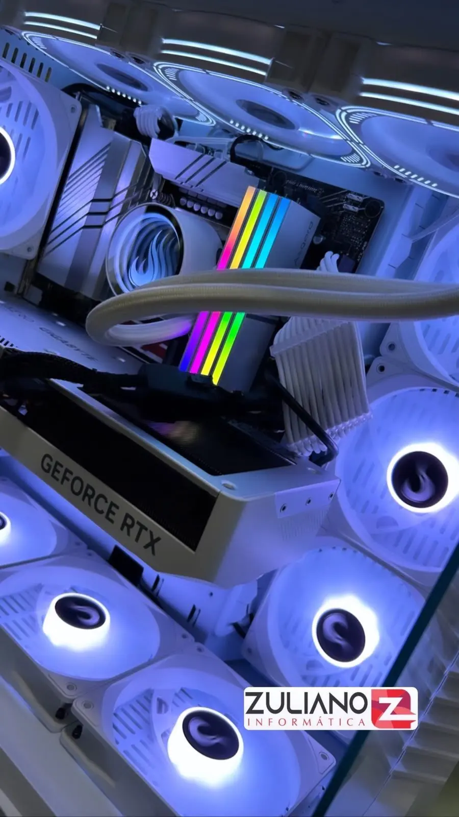Computador com sistema de refrigeração RGB
